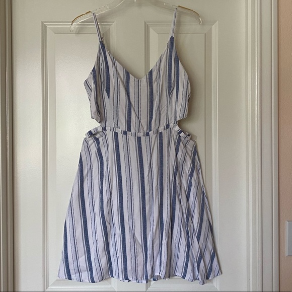 Hollister Dresses & Skirts - Hollister Blue & White Striped Skater Dress